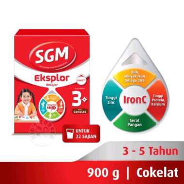 Promo Harga SGM Eksplor 3+ Susu Pertumbuhan Coklat 900 gr - Blibli