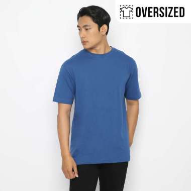 RBJ T-shirt Cotton Polos Oversized Pria Monaco Blue M