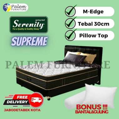 Elite Serenity Supreme Plush Top Kasur Springbed - White [Hanya Kasur] 160 x 200 White