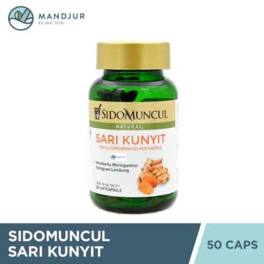 Sido Muncul Natural Sari Kunyit 50 Kapsul Lunak - Meredakan Gangguan Lambung dan Maag