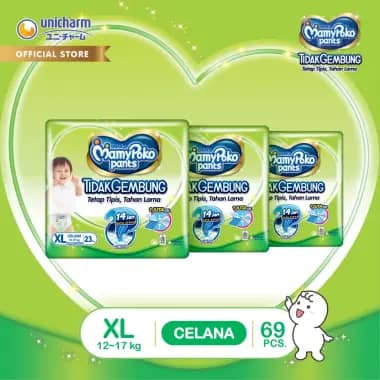 Promo Harga Mamy Poko Pants Xtra Kering Slim Tidak Gembung XL23 23 pcs - Blibli