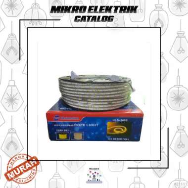 Lampu Led Strip Hakamitsu HLS-5050 - 6MM - 60D 100M / 100 Meter Full Biru