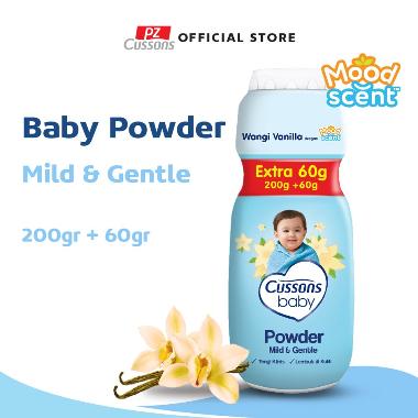Cussons Baby Powder Mild & Gentle - Bedak Bayi 200gr + 60gr