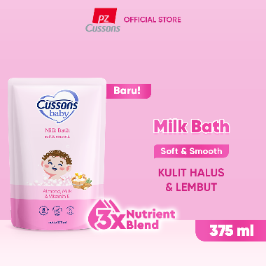 Cussons Baby Milk Bath Soft & Smooth Sabun Mandi Bayi Refill 400 mL