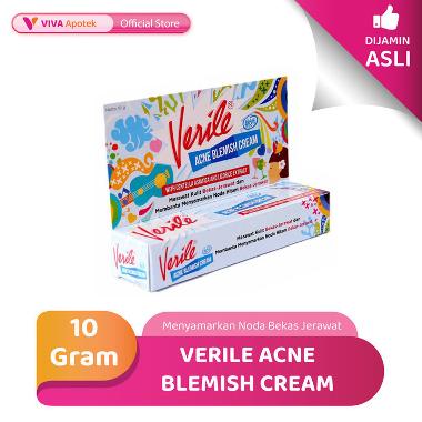 Verile Acne Blemish Cream Menyamarkan Noda Hitam Bekas Jerawat (10 Gram)