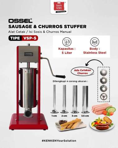 OSSEL Mesin Cetak Sosis Sausage Stuffer Sausage Filler Mesin Isi Sosis Pengisi Sosis