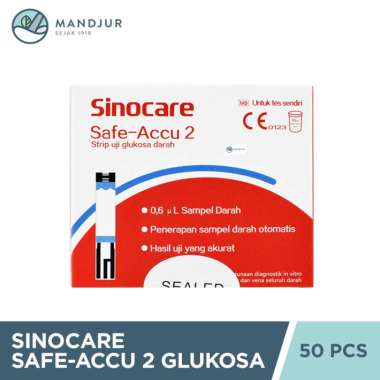 Sinocare Safe-Accu 2 Strip Uji Gula Darah 50 Pcs - Test Strip Gula Darah