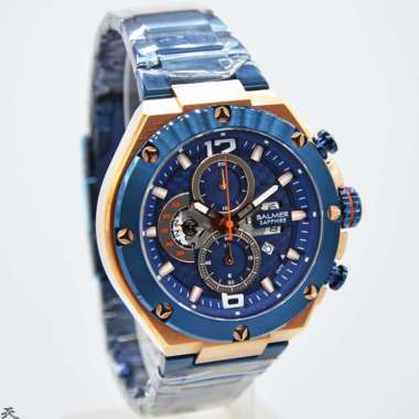Balmer 8117 Jam Tangan Kronograf Pria Original Garansi Resmi Blue Rosegold