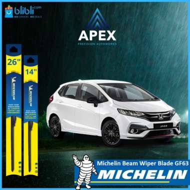 MICHELIN FRAMELESS WIPER GF63 FOR JAZZ GK5 ( WIPER SET ISI 2 )