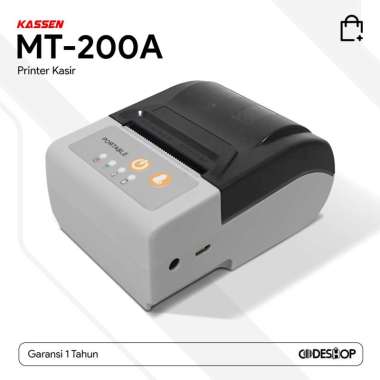PRINTER THERMAL KASIR BLUETOOTH KASSEN MT200A MT-200A AUTO CUTTER ORI PUTIH
