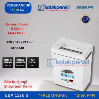 Mesin Penghancur Kertas EBA 1126 S Strip Cut |Paper Shredder EBA 1126 S Include PPN