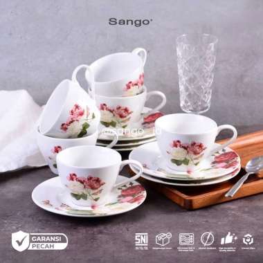 SANGO Set Cangkir Teh / Kopi Becca (Isi 12) Set Cangkir