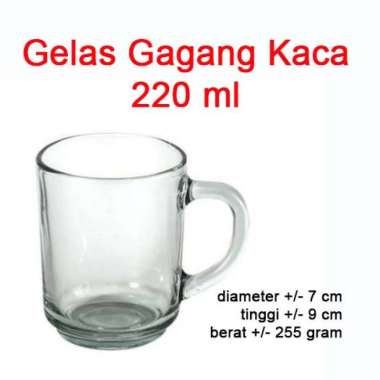 Gelas Kaca Polos / Gelas Gagang Kaca / Gelas Kopi