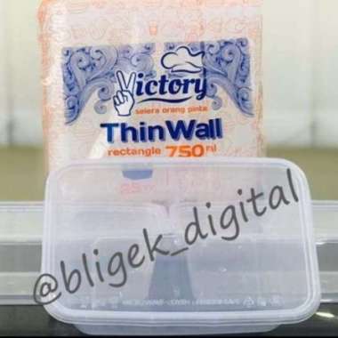 (ECERAN) ThinWall Rectangle 750 ml / Container Plastik / Kotak makanan 750 ml VICTORY