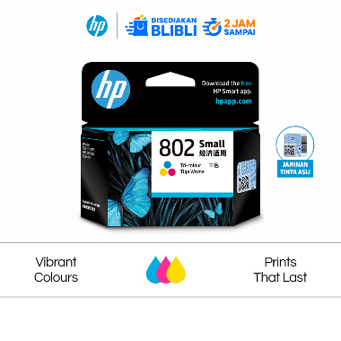 HP 802 Small Tri-color Original Ink Cartridge