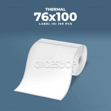Label Printer Barcode Thermal 76x100mm Isi 100pcs