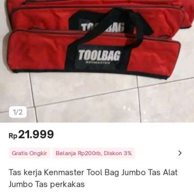 Kenmaster Tool Bag Jumbo - Merah Hitam