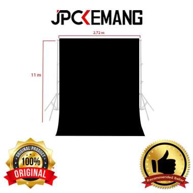 JPC KEMANG Background Paper BEC ex. Kelly Photo Studio 2.72x11m Backdrop Paper BEC ORIGINAL Jet Blac