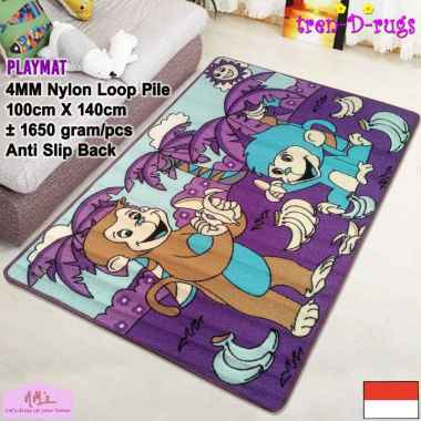 Tren-D-rugs Karpet karakter anak anak bermain playmat kids kidz permadani bulu alas lantai kamar tid
