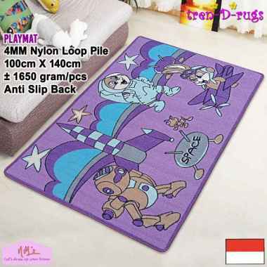 Tren-D-rugs Karpet karakter anak anak bermain playmat kids kidz permadani bulu alas lantai kamar tid