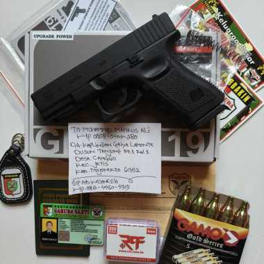 GLOCK19UMAREX UPGRADE FREE GAS 5 BOTOL DAN GOTRI 300 BUTIR