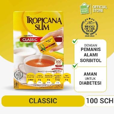 Promo Harga Tropicana Slim Sweetener Classic 100 pcs - Blibli