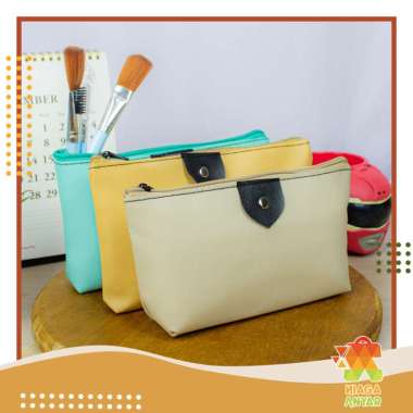 NA Tempat Make up Kosmetik / Tas Pouch Kosmetik Make Up COKLAT