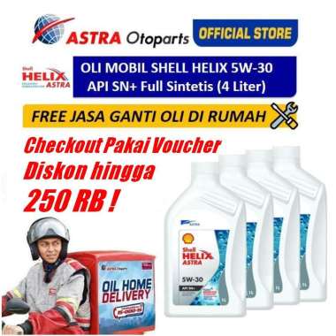 Oli Mobil Shell Helix 5W-30 (4 Ltr) + Free Ganti Oli di Tempat/Rumah