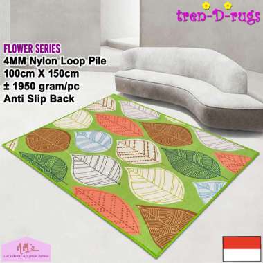 Tren-D-rugs Karpet bunga flower digital print permadani modern alas lantai kamar tidur ruang tamu bu