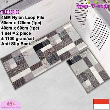 Tren-D-rugs Karpet keset kaki printing modern dapur set panjang lorong koridor runner kitchen mat an