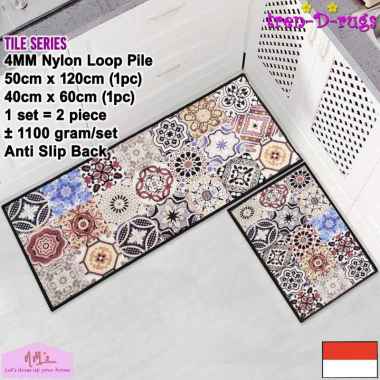 Tren-D-rugs Karpet keset kaki printing modern dapur set panjang lorong koridor runner kitchen mat an