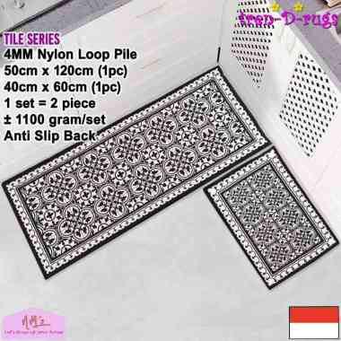 Tren-D-rugs Karpet keset kaki printing modern dapur set panjang lorong koridor runner kitchen mat an