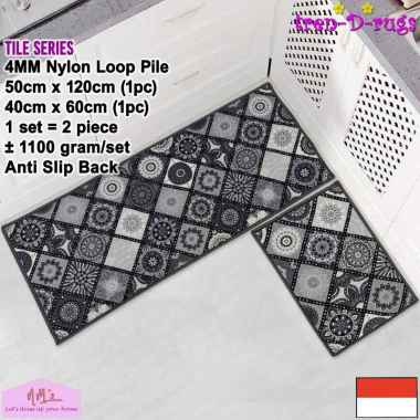 Tren-D-rugs Karpet keset kaki printing modern dapur set panjang lorong koridor runner kitchen mat an