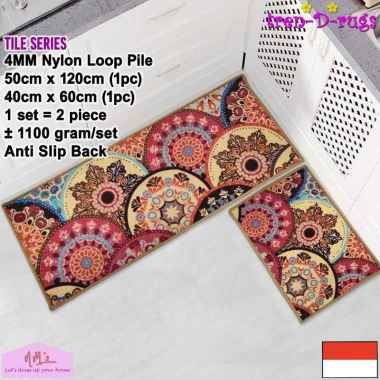 Tren-D-rugs Karpet keset kaki printing modern dapur set panjang lorong koridor runner kitchen mat an
