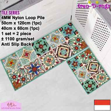 Tren-D-rugs Karpet keset kaki printing modern dapur set panjang lorong koridor runner kitchen mat an