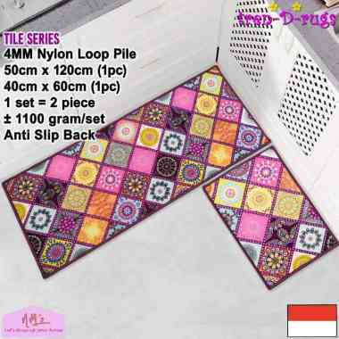 Tren-D-rugs Karpet keset kaki printing modern dapur set panjang lorong koridor runner kitchen mat an