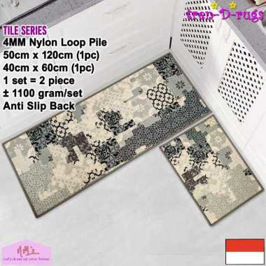 Tren-D-rugs Karpet keset kaki printing modern dapur set panjang lorong koridor runner kitchen mat an