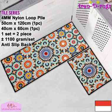 Tren-D-rugs Karpet keset kaki printing modern dapur set panjang lorong koridor runner kitchen mat an