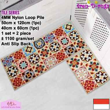 Tren-D-rugs Karpet keset kaki printing modern dapur set panjang lorong koridor runner kitchen mat an