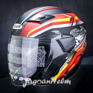 ZEUS HELM ZS611 MOTIF | MATT BLACK TT25 RED| ZS 611 - ZS-611 M