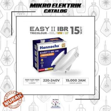 Lampu Downlight Easy II Bulat 15 Watt Tricolour Hannochs