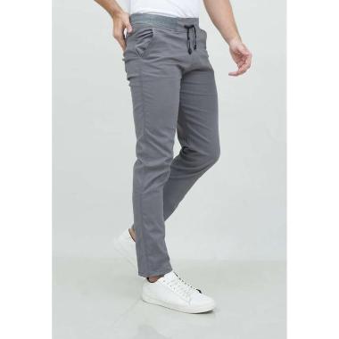 Celana chino panjang cino slim fit PINGGANG KARET houseofcuff 34 hitam