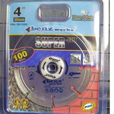 Mata gerinda Potong keramik, Granit Kering Diamond Blade Super Cut 4 inchi Benz Werkz