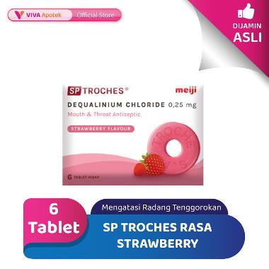 SP Troches Rasa Strawberry Mengatasi Radang Tenggorokan (6 Tablet)