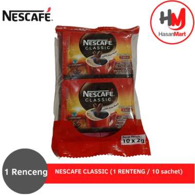 Promo Harga Nescafe Classic Coffee per 10 sachet 2 gr - Blibli