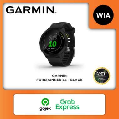 Garmin Forerunner 55 SmartWatch Olahraga Pria Wanita Garansi Resmi TAM 2 Tahun Black