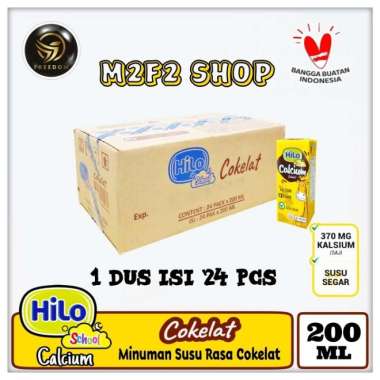 Susu HiLo School Rasa Cokelat Kotak UHT - 200 ml (Kemasan Karton)