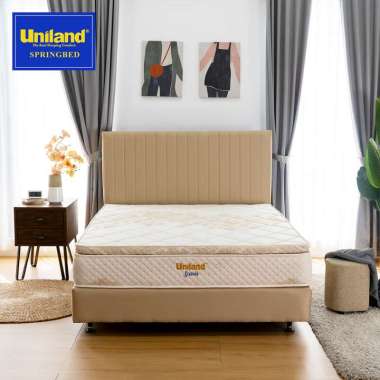 Uniland Springbed Scania Pillowtop - Kasur Spring Bed Full Set 160 x 200 Grey
