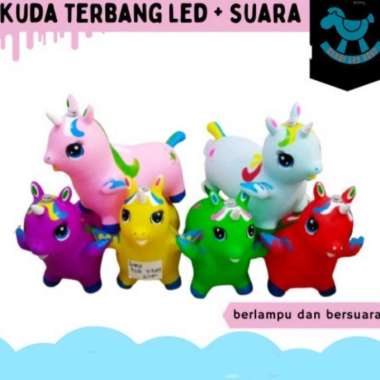 Kuda kudaan Jumping Animal mainan kuda sapi mainan anak laki Unicorn + Pompa