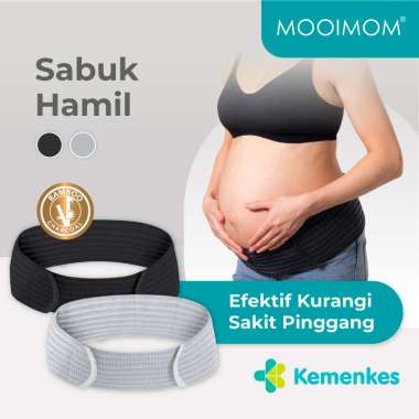 MOOIMOM Bamboo Maternity Support Belt Sabuk Penyangga Perut Ibu Hamil L Black